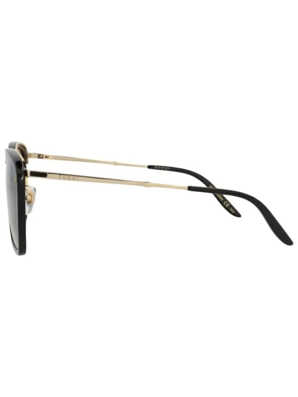 New Gucci Mens Square/Rectangle Black Gold Grey Fashion Designer Sunglasses